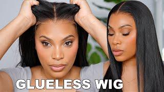 COMPLETLETY GLUELESS WIG INSTALL  MELTED  BEGINNER FRIENDLY