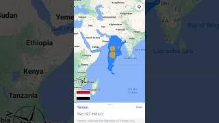 Yemen Vs Argentina land area size comparison #shorts #shortsfeed #landarea #country_comparison