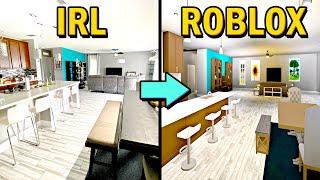We Built Our REAL HOUSE In Bloxburg House Tour Roblox