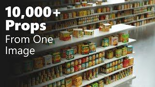 Create Entire Grocery Store From a Single Image in Blender