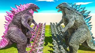 EVOLUTION of GODZILLA 2024 VS Growing Godzilla 2014 - Godzilla Evolution Fight - ARBS