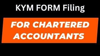 How to file KYM form of ICAI for CA I know Your Member  for Chartered Accountants I CA Satbir Singh