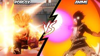 Every Heroes Battlegrounds Character vs Anime Comparison New Bakugo Move