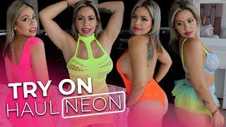 Vaneyoga Try on haul neon Lingerie