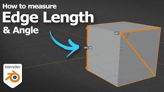 Blender How to Measure Edge Length and Angle with units using Measure Tool