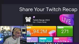 xQc Reacts to his Twitch Recap 2023