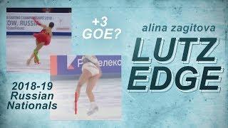 ALINA  ZAGITOVA Алина  Загитова LUTZ EDGE -- 2019 Russian Nationals