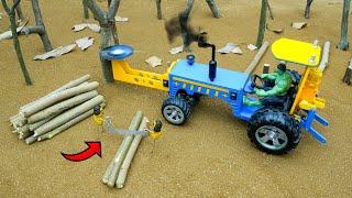 Diy tractor tree cutter machine mini science project  mini water pump  @topminigear