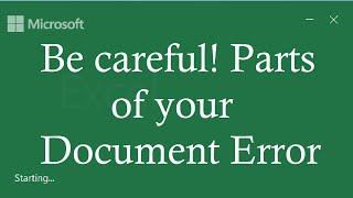 Be careful Parts of your Document Error in Microsoft Excel and Word   Simple Fix