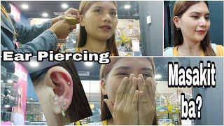 EAR PIERCING  I Got My Ears Pierced  3 New Piercings in One day  Masakit ba?? 