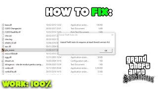 GTA SAN ANDREAS FIX Grand Theft Auto SA requires at least DirectX version 9.0 English