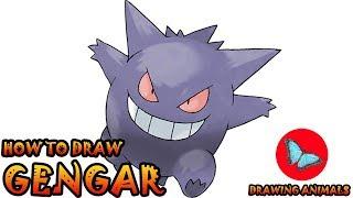 How To Draw Gengar Pokemon  Drawing Animals