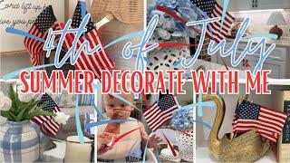 Summer Decorate With Me  PATRIOTIC DECOR  4th of July Decor️