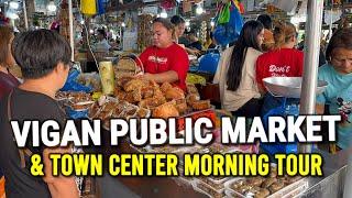 VIGAN CITY PHILIPPINES  Vigan Public Market & Morning Walk around City Center
