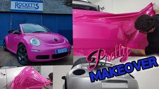 WRAPPED Volkswagen Beetle Gets a PRETTY Makeover