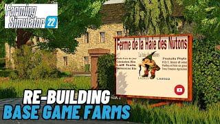 Newest MAP  FS22   Re-Building Base game Farms - The Nutons Hedge