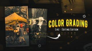 Color Grading like - EDITING EDITION in Capcut  Cinematic Yellow Tone  Tutorial