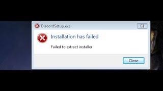 installer failed to extract discord