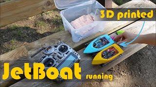 3D Printed RC JET Boat with JET Drive - sunny day run