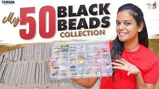 My 50 Black Beads Collection  Latest BLACK BEAD Designs  @Mahishivan  Tamada Media