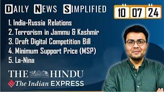 The Hindu & The Indian Express Analysis  10 July 2024  Daily Current Affairs  DNS  UPSC CSE