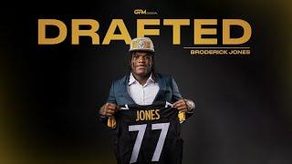 Broderick Jones  NFL Draft Day  Tells Pittsburgh Steelers Were Gonna Take it to the Top