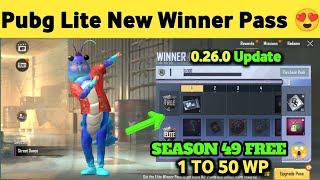 Pubg Mobile Lite Winner pass 49  1 TO 50 WP All rewards Pubg Lite 