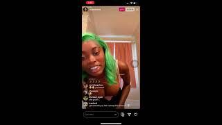 ASIAN DOLL STARTS STRIPPING ON LIVE