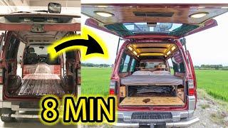 8分鐘從零開始改造露營車全縮時-8 MIN DIY 4X4 Camper. Full Timelapse｜DIY軽トラックキャンピングカー｜DIY캠핑카#CC字幕