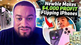 Newbie Makes $4000 PROFIT Flipping iPhones phone flipping side hustle