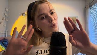 ASMR Hand sounds visuals rings + whispering