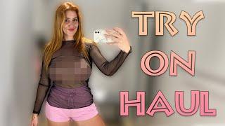 Transparent Clothes Try on Haul with Katy  See-through Fashion