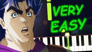 Jonathans Theme JoJos Bizarre Adventure - VERY EASY Piano Tutorial