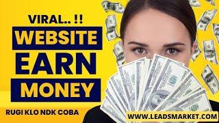 VIRAL  Situs Penghasil Uang diBYR Dollaran Setiap Hari  Tutorial LeadsMarket