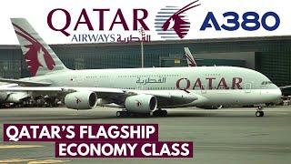 QATAR AIRWAYS AIRBUS A380 ECONOMY Paris - Doha
