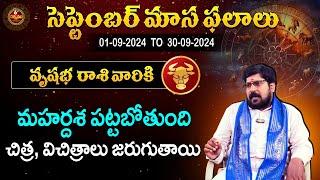 వృషభ రాశి ఫలాలు 2024  VRUSHABAM Rasi Phalalu 2024  September Month Horoscope   Monthly Horoscope