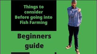 Fish FarmingThings you must not ignore as a beginner