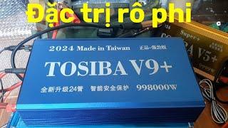 máy kích cá Toshiba V9 bản băm bíc Ba chế độ đi bộ bán thuyền cực khỏe LH 0988.557.300 zalo