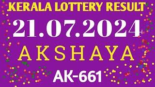 21 JULY 2024 AKSHAYA AK-661 KERALA LOTTERY RESULT