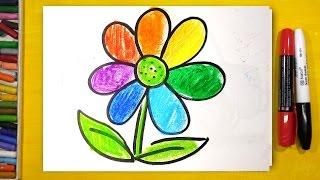 Как нарисовать Цветик Семицветик Радугу  уроки рисования для детей