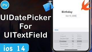 UIDatePicker for UITextField  2020