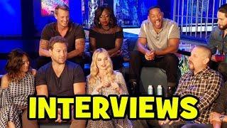 SUICIDE SQUAD Cast Interviews - Margot Robbie Cara Delevingne Jared Leto Will Smith