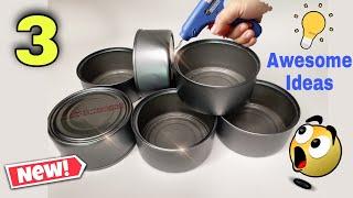 3 Bright Ideas to Reuse TUNA CANS   Creative Recycling  Best out of waste.