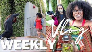 VLOG WASH DAY GROCERY SHOPPING + HAUL PHOTOSHOOT BTS Mia A. Brumfield