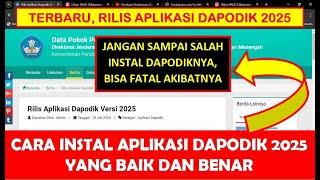 CARA INSTAL APLIKASI DAPODIK 2025 YANG BAIK DAN BENAR