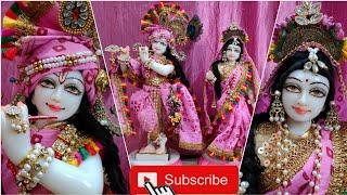 राधाकृष्ण का हुआ नया श्रृंगार my radha ji and krishna ji new shringar राधे राधे  हरे कृष्णा 