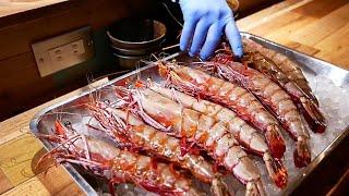 Makanan Jepang - Udang Windu Besar dan Daging Babi Kurobuta Okinawa makanan laut Jepang