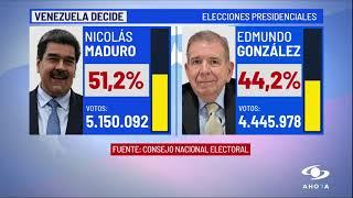 Estos son los resultados de las elecciones presidenciales en Venezuela según el CNE