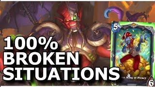 Hearthstone - Best of 100% Broken Situations  ft NEW Cards