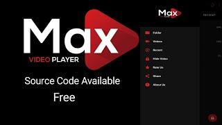 MAX Video Player Free Source code CodewithDark  Sourcecode Free